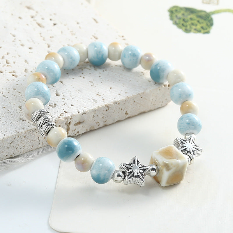 Women's Style Ceramic National Fashion Summer Minority Beaded Night Market Bracelet