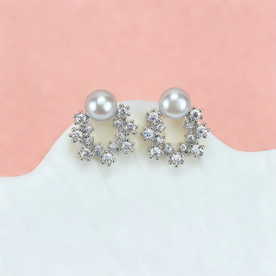Pearl Ear Love High Sense Simple Temperament Stud Earrings