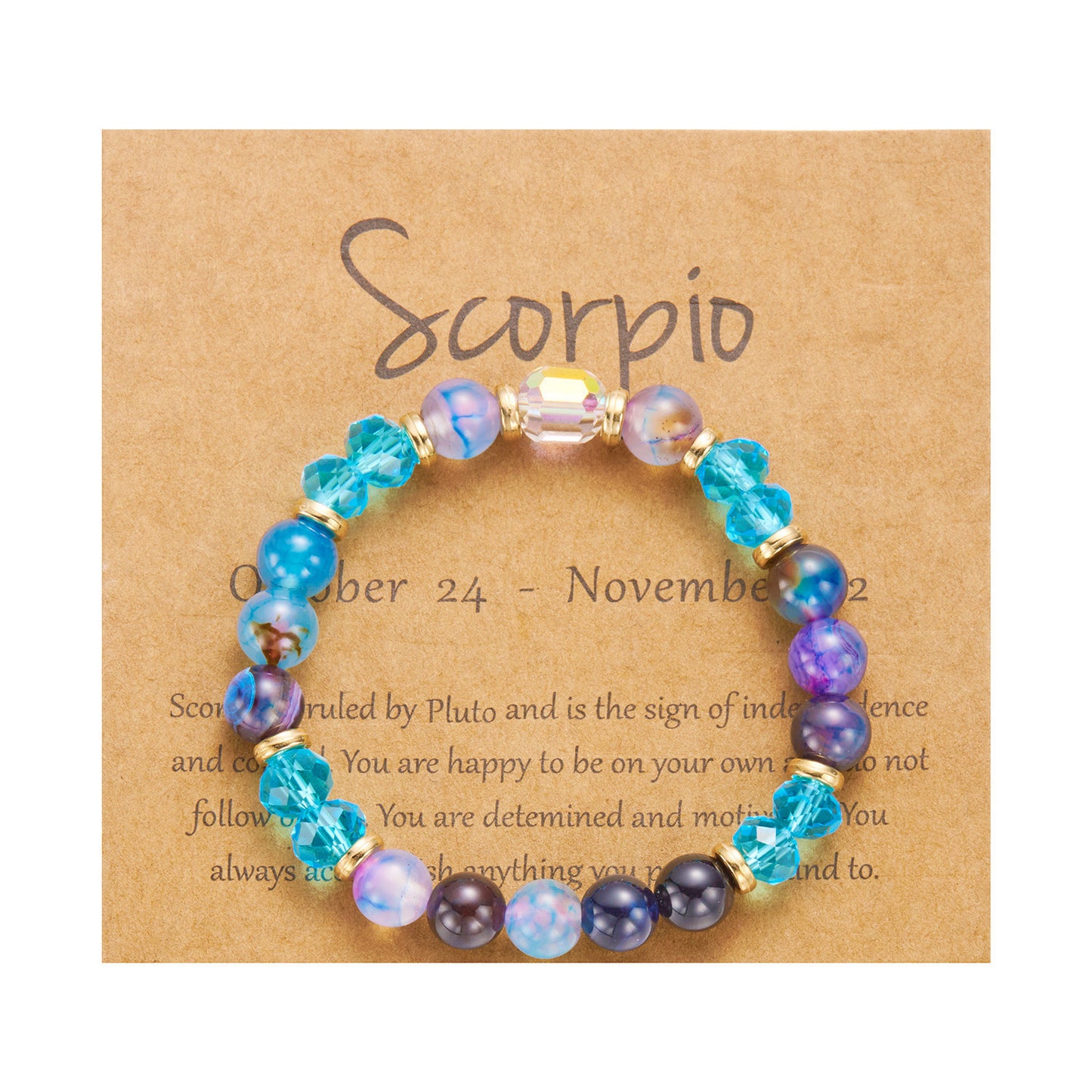 Ornament Twee Constellation Color Natural Stone Bracelets