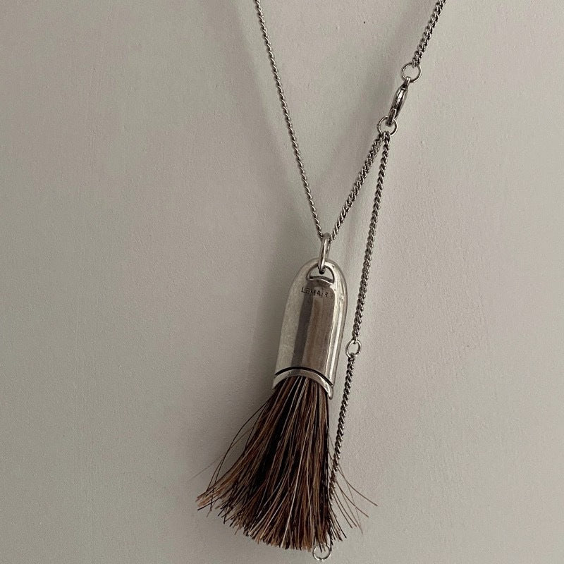 Beautiful Brush Temperamental Tassels Chain Design Necklaces