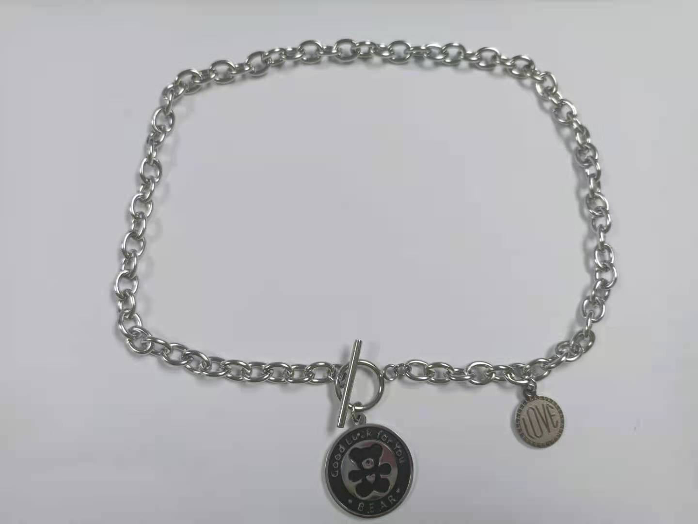 Women's & Men's Fashion Simple Titanium Steel Sweater Chain Personalized Hip Hop Necklace