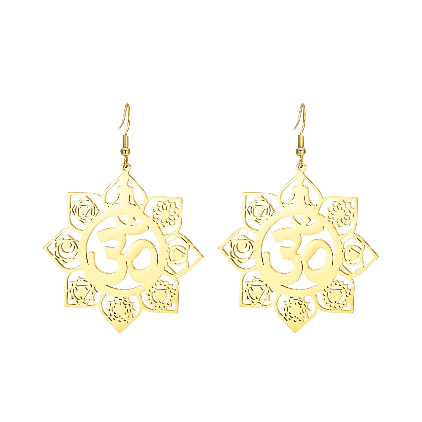 Niche Design Light Luxury Diamond Lotus Stainless Earrings
