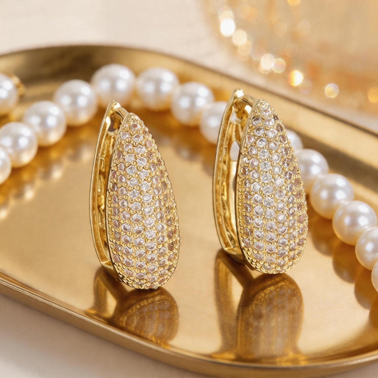 Water Drop Zircon Light Luxury High-grade Fashion Temperament Ear Buckle