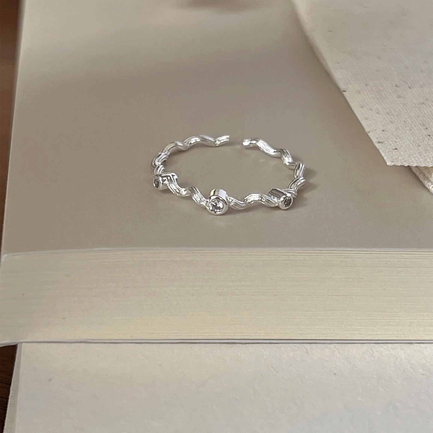 Design Simple Female Party Light Luxury High Sense Versatile Opening Ring
