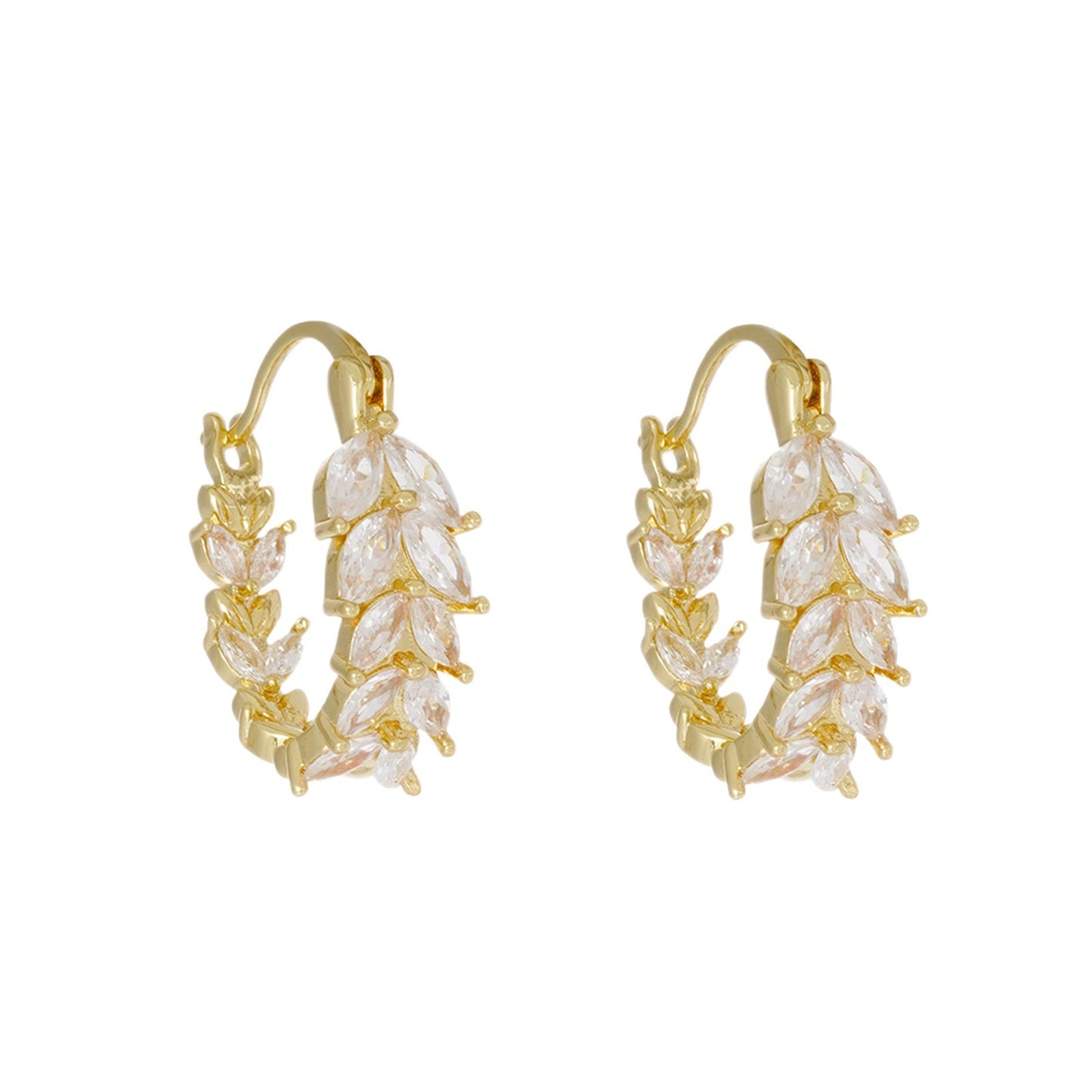 Entry Lux Zircon Wheat Clip Female Temperamental Ear Buckle