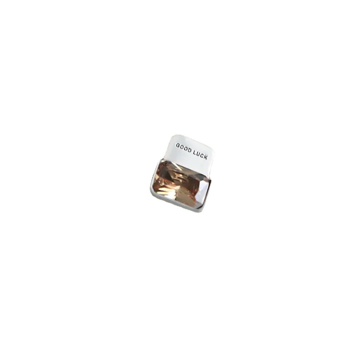 Square Caramel Zircon Female Retro Fashion Ring