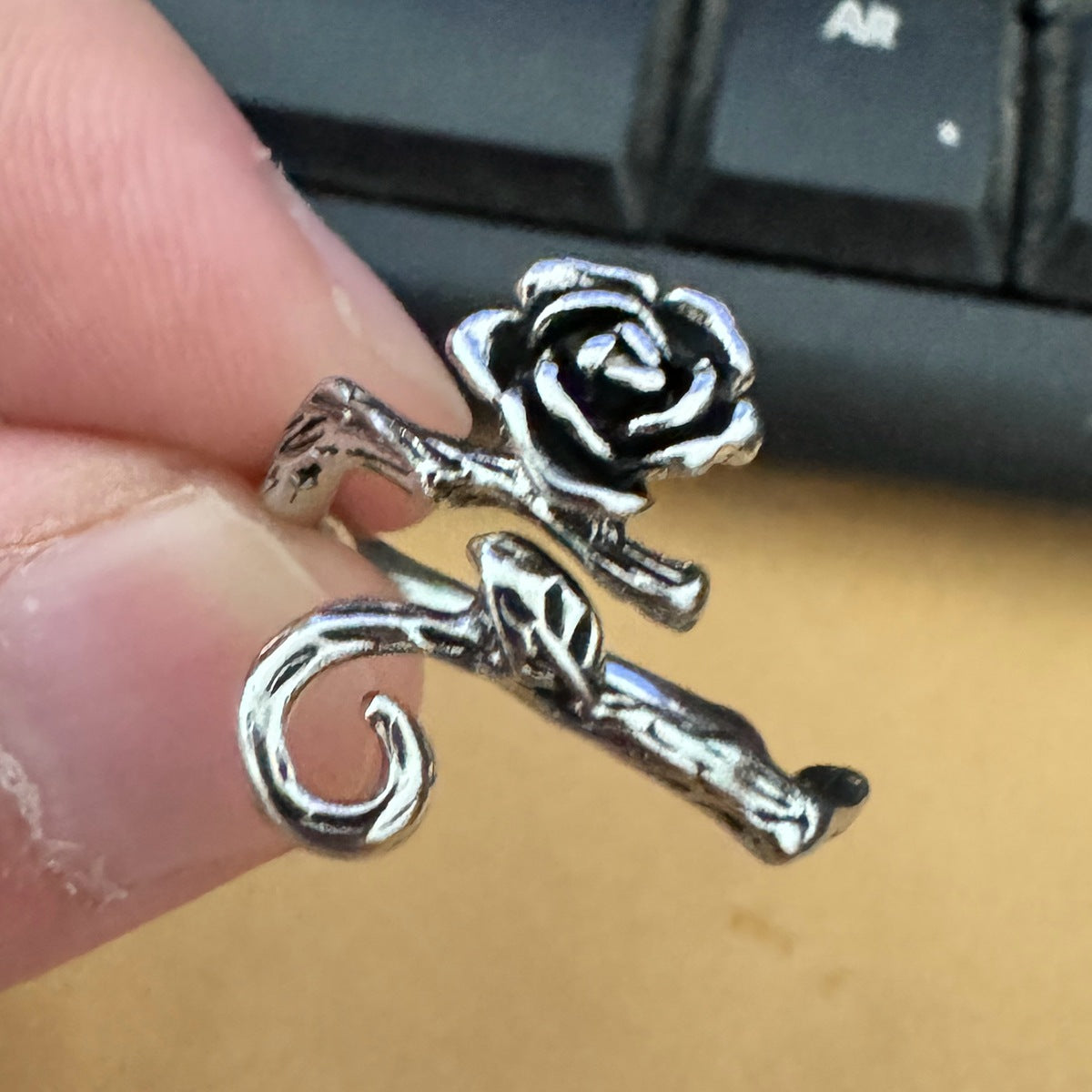 Alloy Geometric Cat Open Adjustable Animal Ring