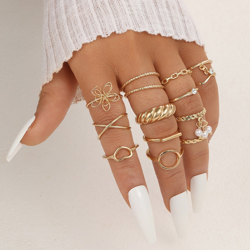 Women's Butterfly Loving Heart With Opening Fashion Rings