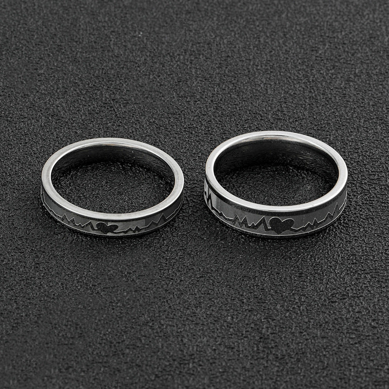 Fashion Stainless Steel Ornament Simple Corrosion Rings