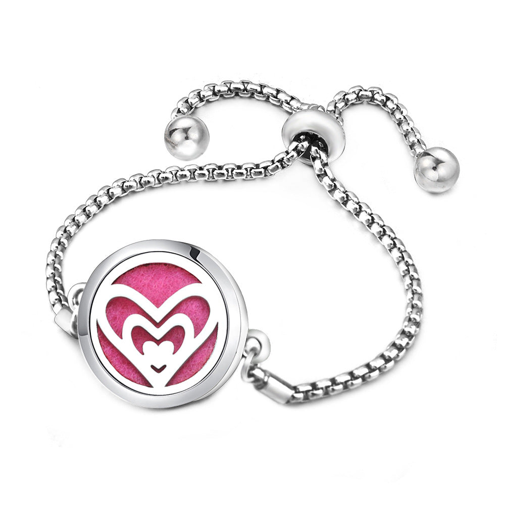 Angel Wings Mosquito Repellent Stainless Steel Essential Oil Perfume Box Bracelet