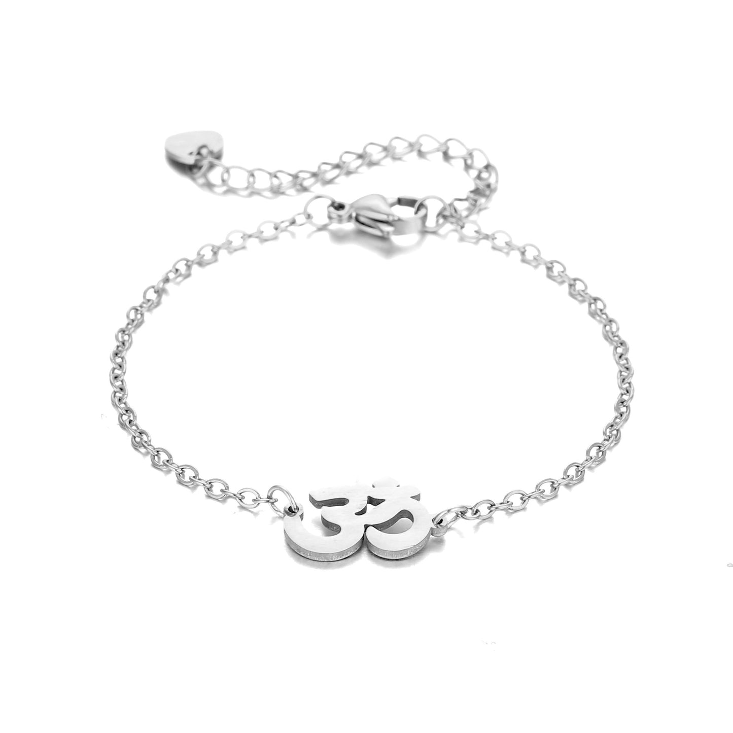 Steel Yoga Tag Punk Hip Hop Bracelet