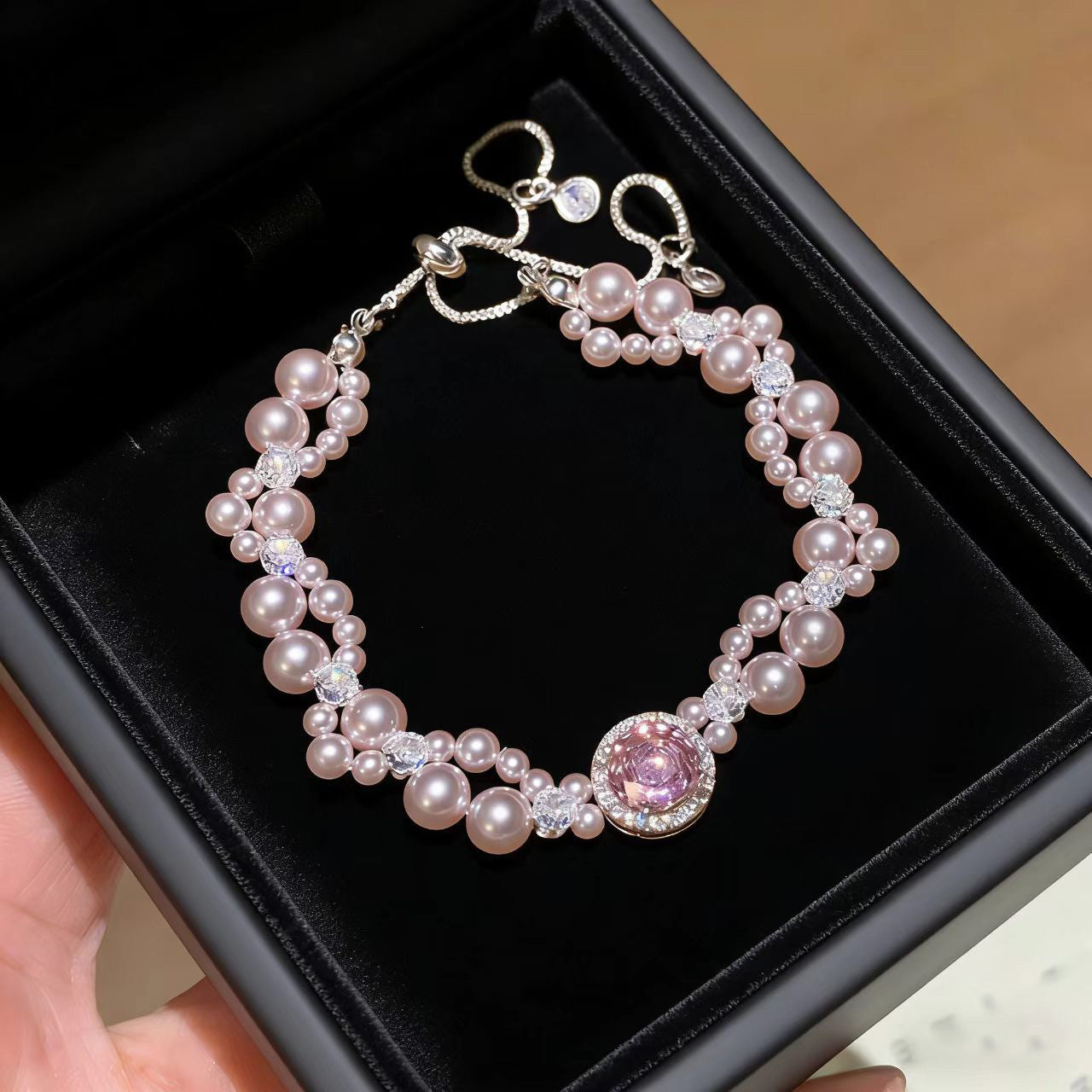 Women's Manta Rose Cut Pearl Zircon Light Luxury Bracelet
