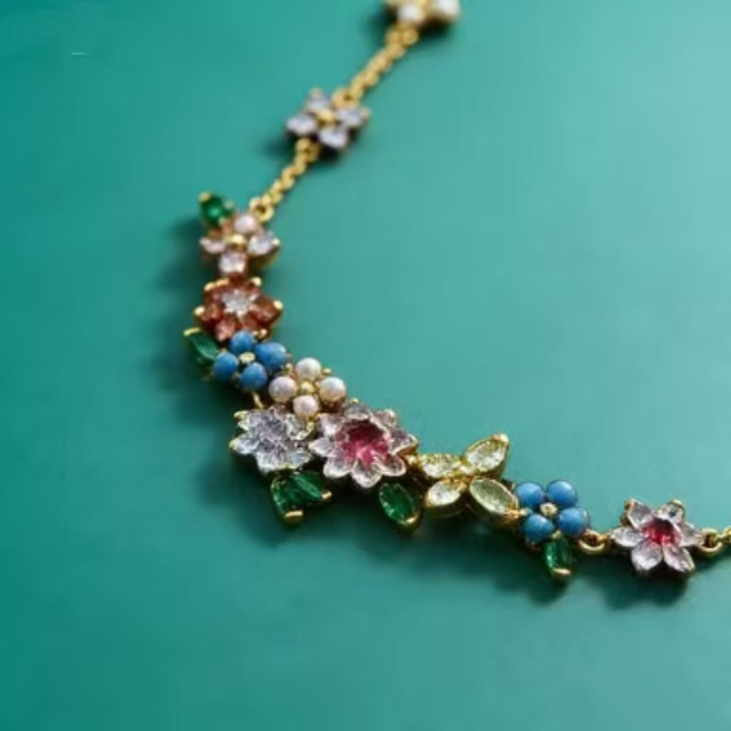 Style Flower Fresh Temperament Entry Lux Necklace