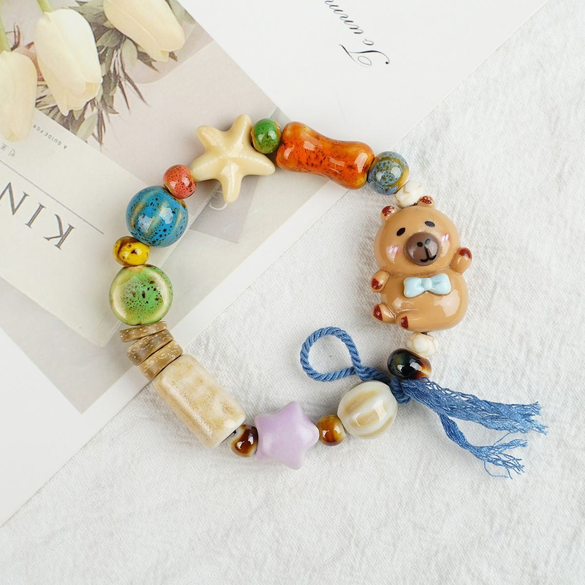 Women's Ceramic Beaded Fresh Antique Ethnic Style Simple For Summer Bracelets