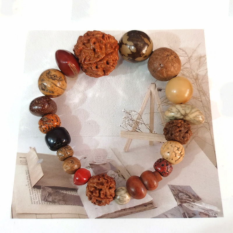 Crafts Brain Pattern Peach Pit Stall Scenic Spot Small Bracelet