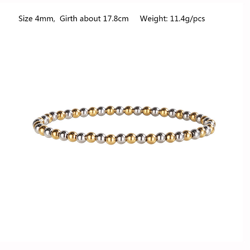 Women's Hip Hop Ear Accessories Diameter Smooth Beads Bracelets