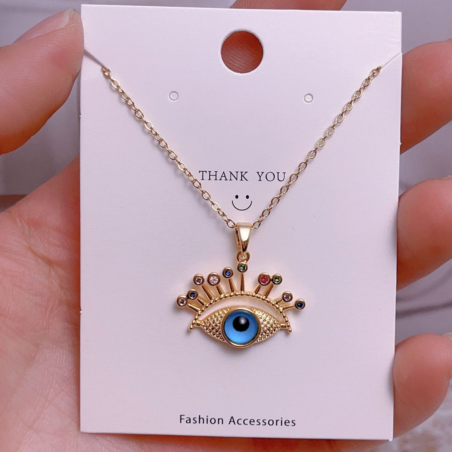 Eye Female Fashion Personality Titanium Steel Clavicle Necklaces