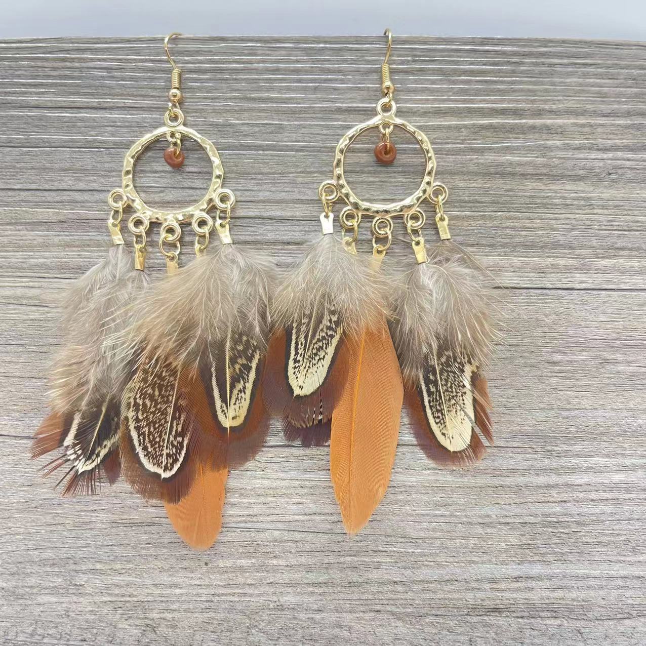 Women's Feather Yunnan Travel Vacation Retro Ethnic Earrings