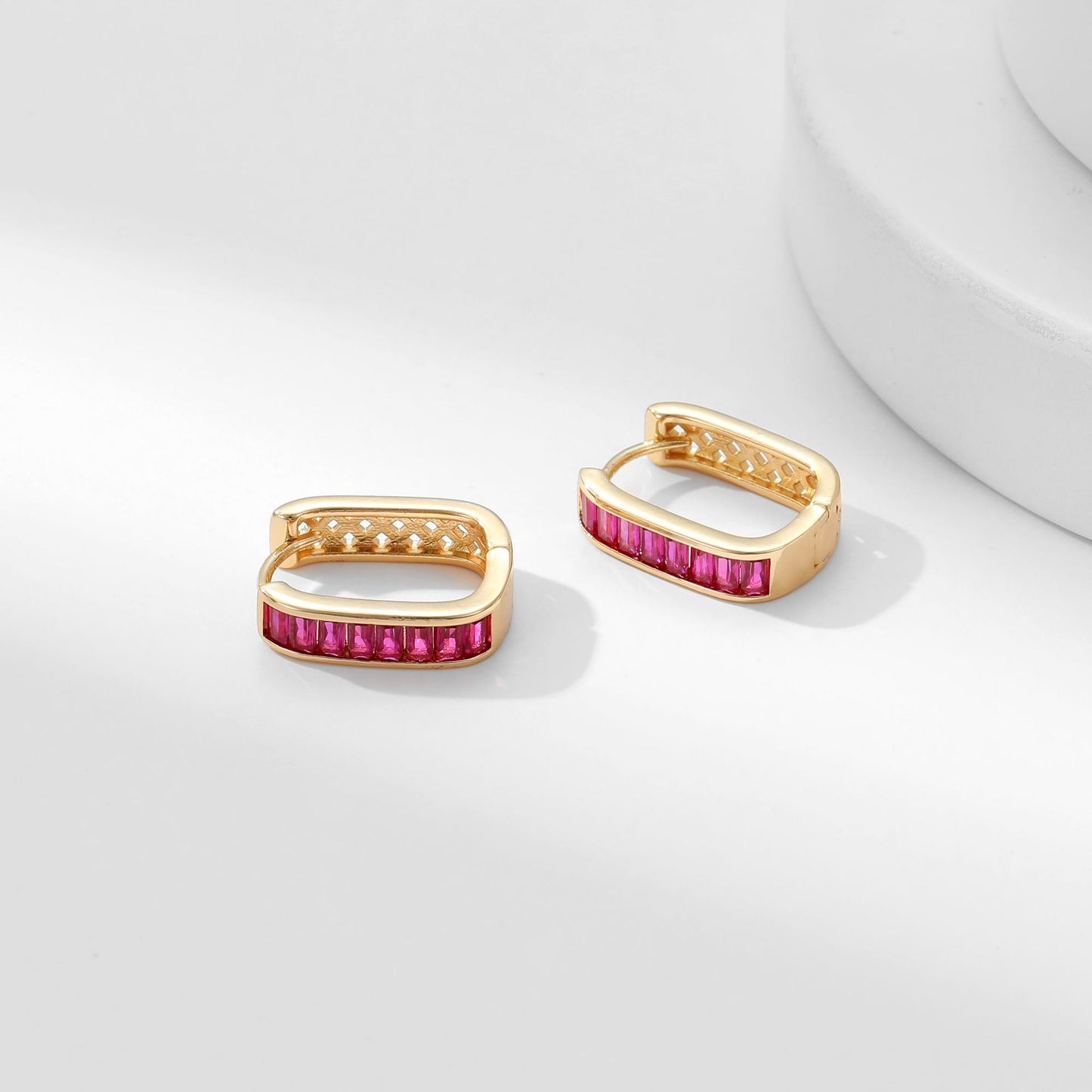 Women's Zircon High Class Elegant Gang Drill Simple High-grade Exquisite Ear Buckle