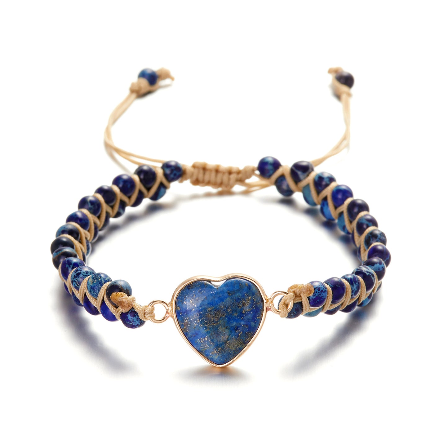 Peach Heart Emperor Stone Seven Pulse Bracelets