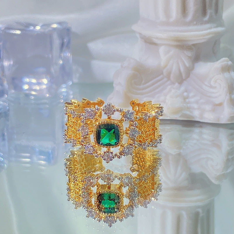 Lace Frog Two-color High-grade Temperament Open Rings