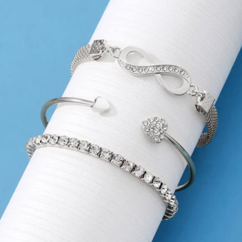 Women's Loving Heart With Opening Design Creative Simple Bracelets