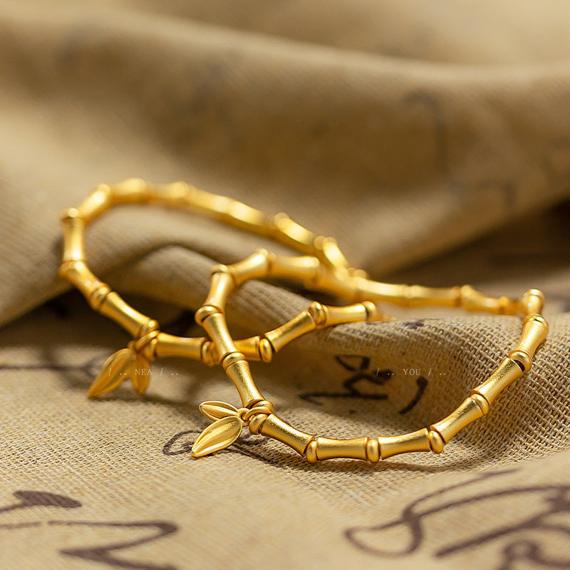 Chinese Style High-grade Bamboo Leaf Female Bracelets