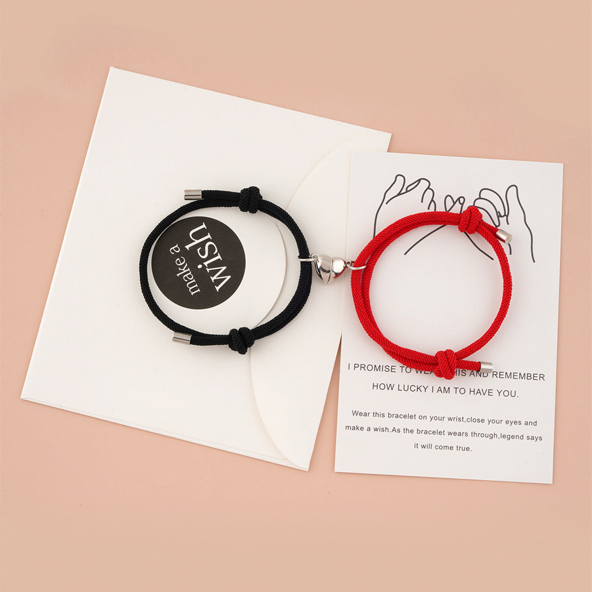 Women's & Men's Simple Alloy Love Magnet Suction Couple Bracelets