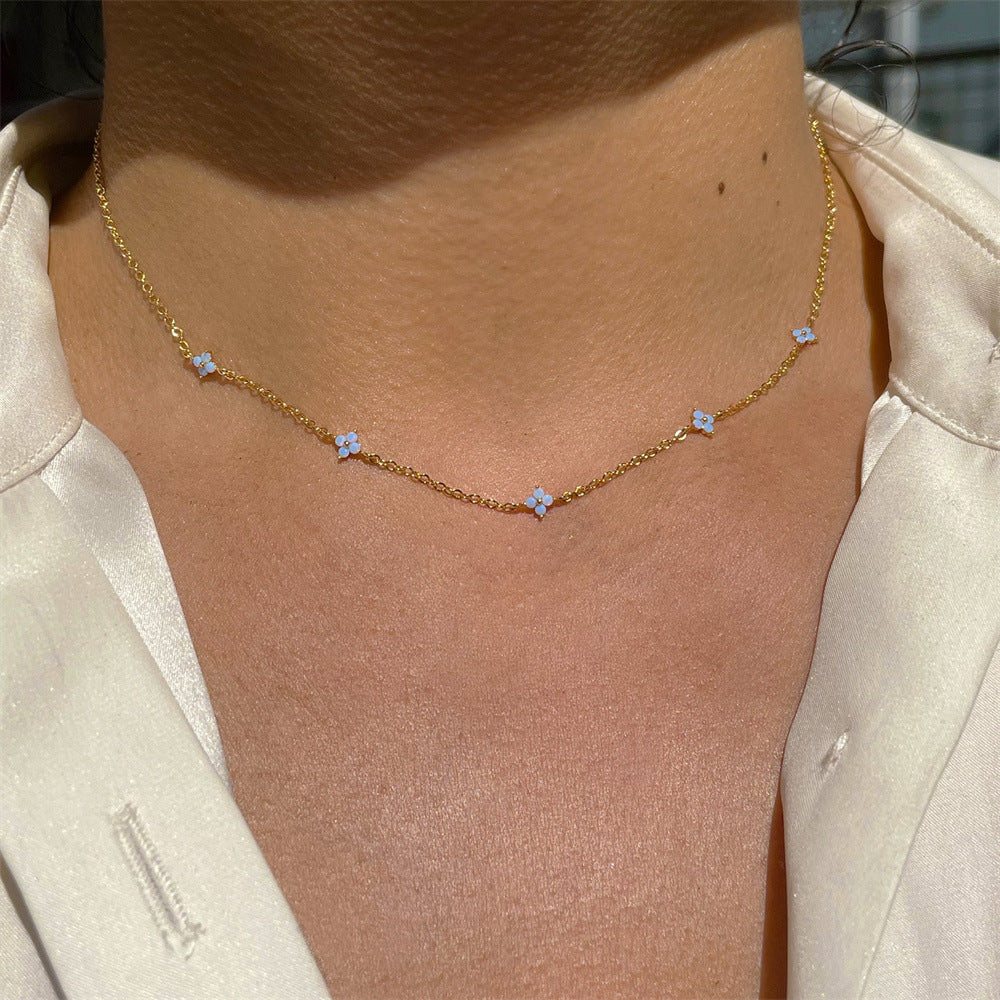 Flower Summer Female Crane Simple Exquisite Classic Necklaces