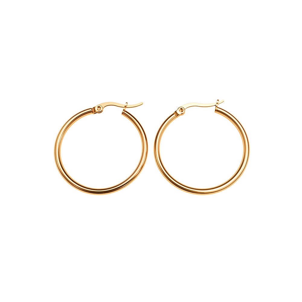 Women's Fashionable Stainless Steel Simple Titanium Bath Ear Buckle