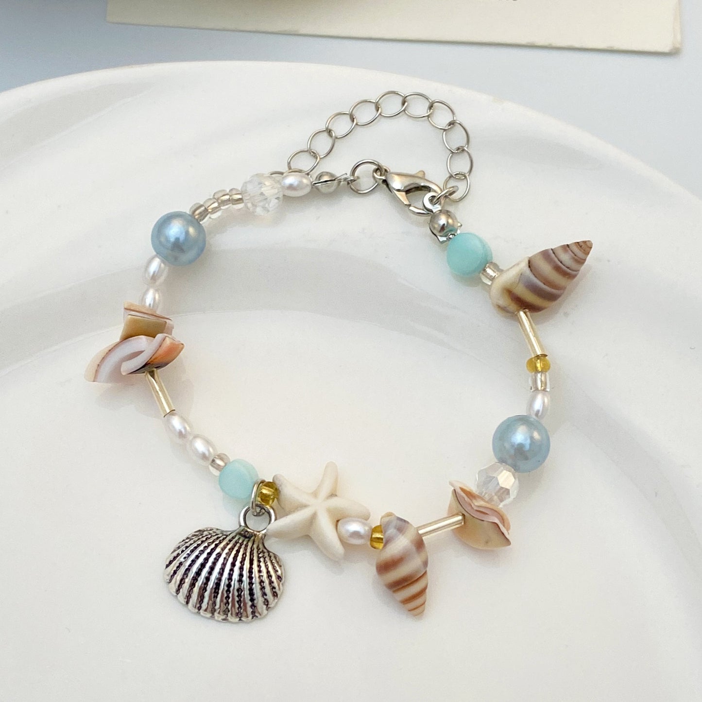 Retro Purple Imitation Pearl High Sense Design Bracelet