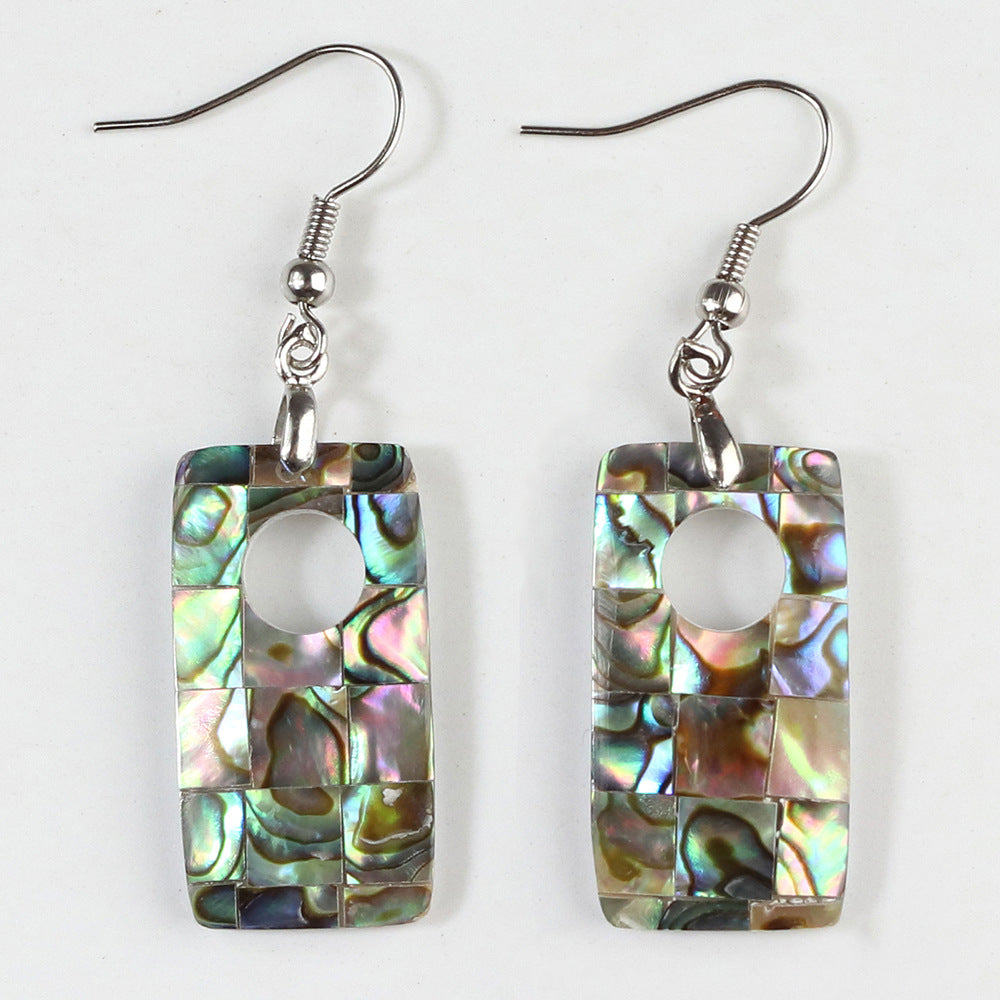 Natural Abalone Shell Ear Hook Eardrop Earrings