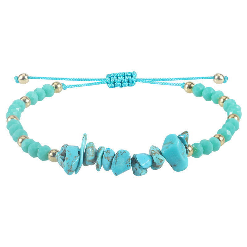 Women's Color Crystal Gravel Wrist String Simple Chain Bracelets