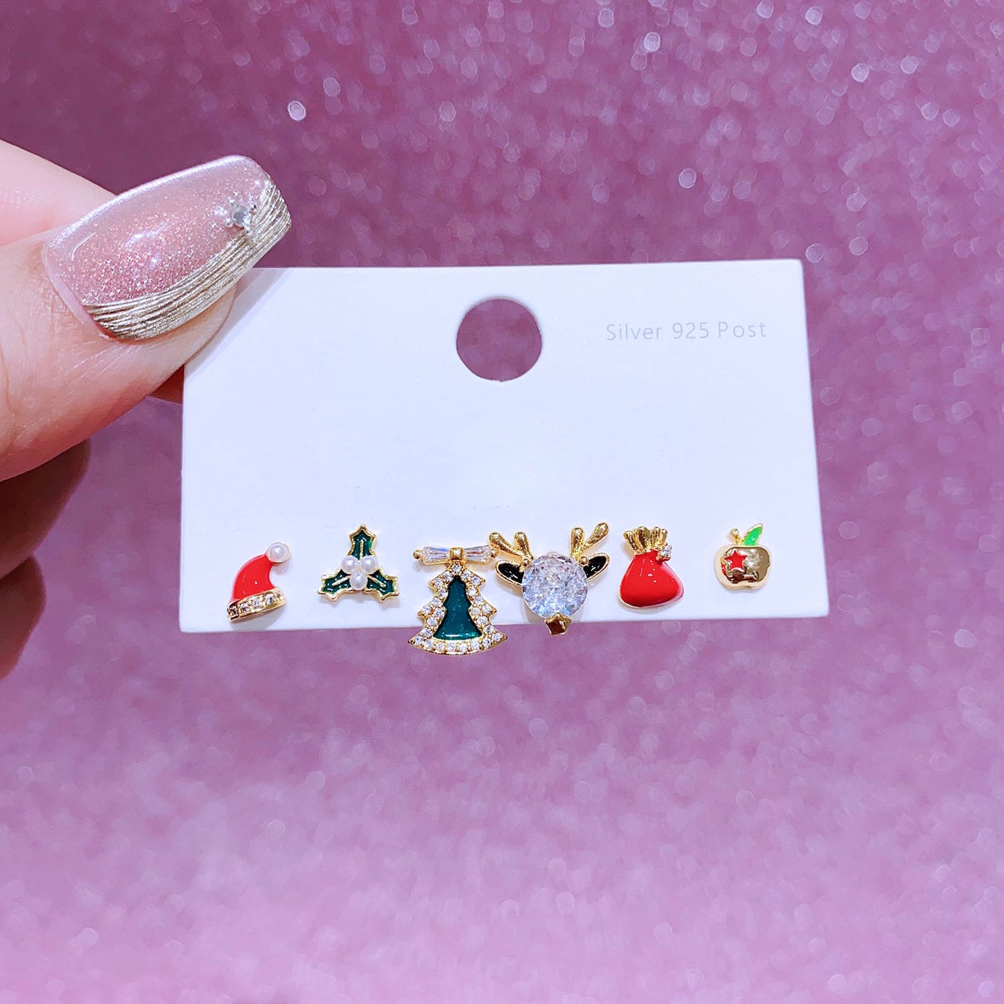 Christmas Series Ear Copper Plated Gold Earrings