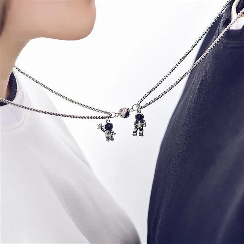 Women's & Men's Magnet Astronaut One Pair Niche Valentine's Necklaces