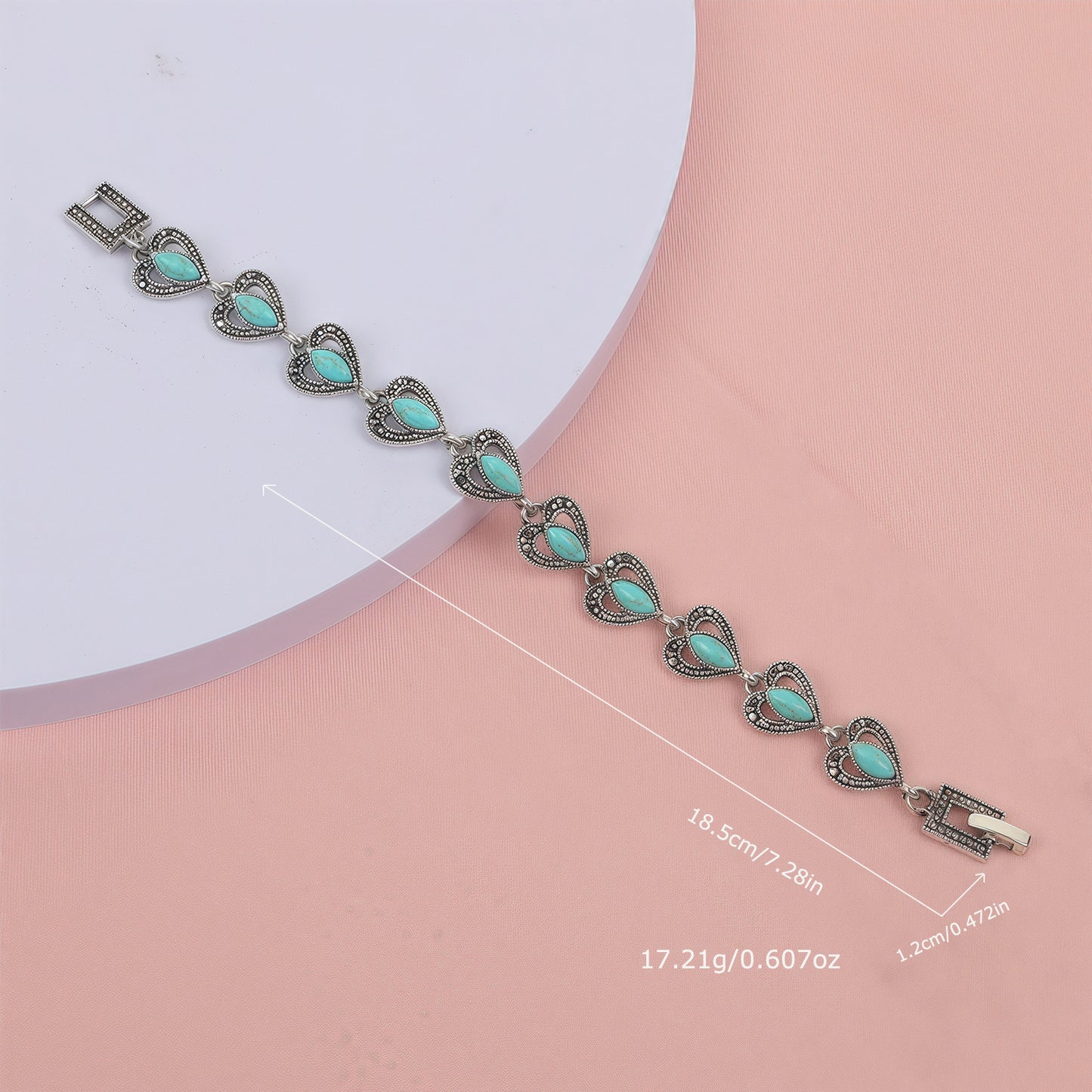 Women's Personality Retro Ethnic Style Inlaid Turquoise Bracelet
