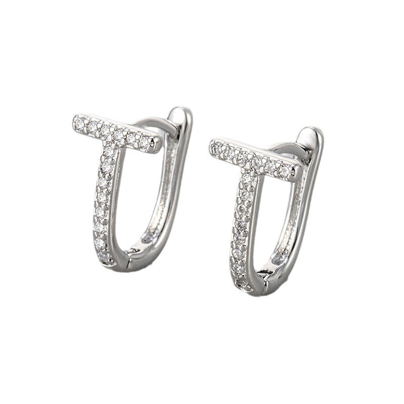 Women's Diamond Shape Clip Trendy Simple Compact Personalized Cold Style Unique Ear Buckle