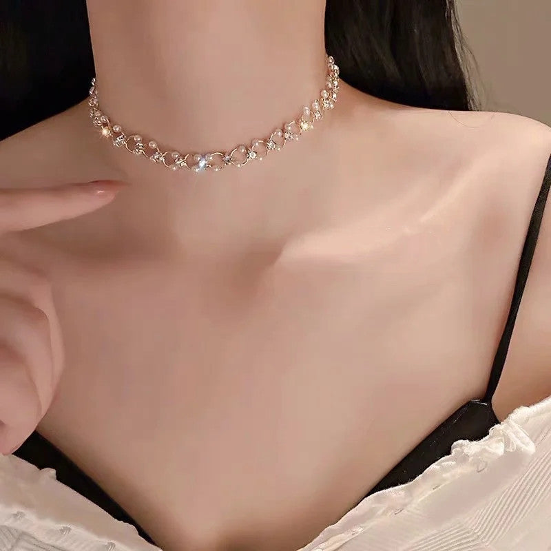 Simple Retro Diamonds Pearl Niche Design Bracelet