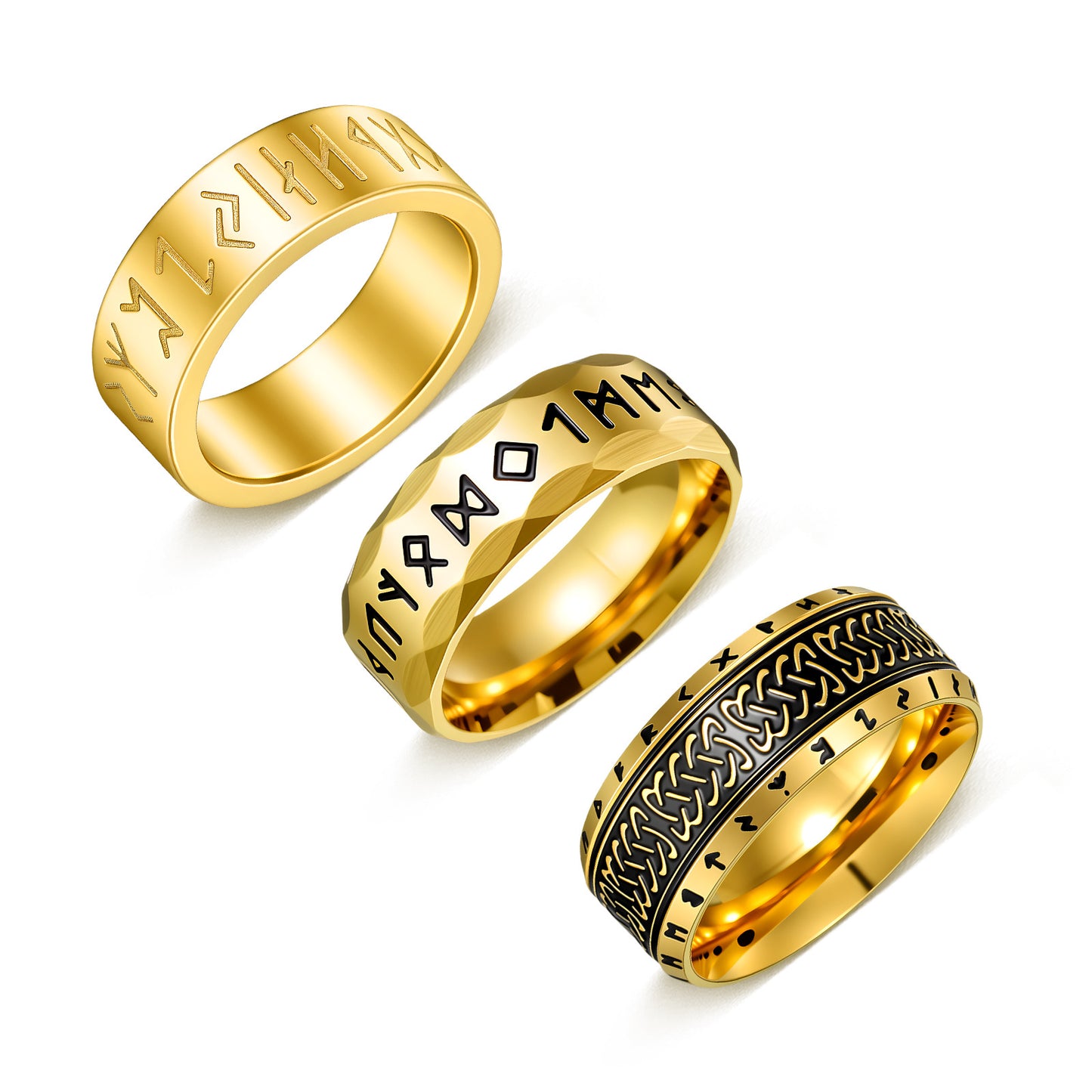 Men's Retro Multiple Pattern Daily Wear Stainless Rings