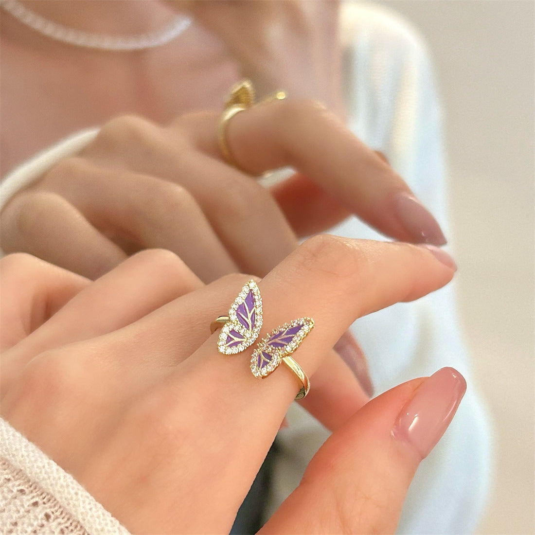 Women's Chinese Style National Fashion Agate Gemstone Sterling Rings