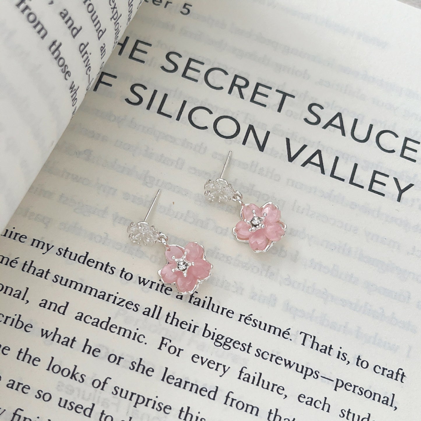 Cherry Blossom Diamond Exquisite Sweet Girly Rings
