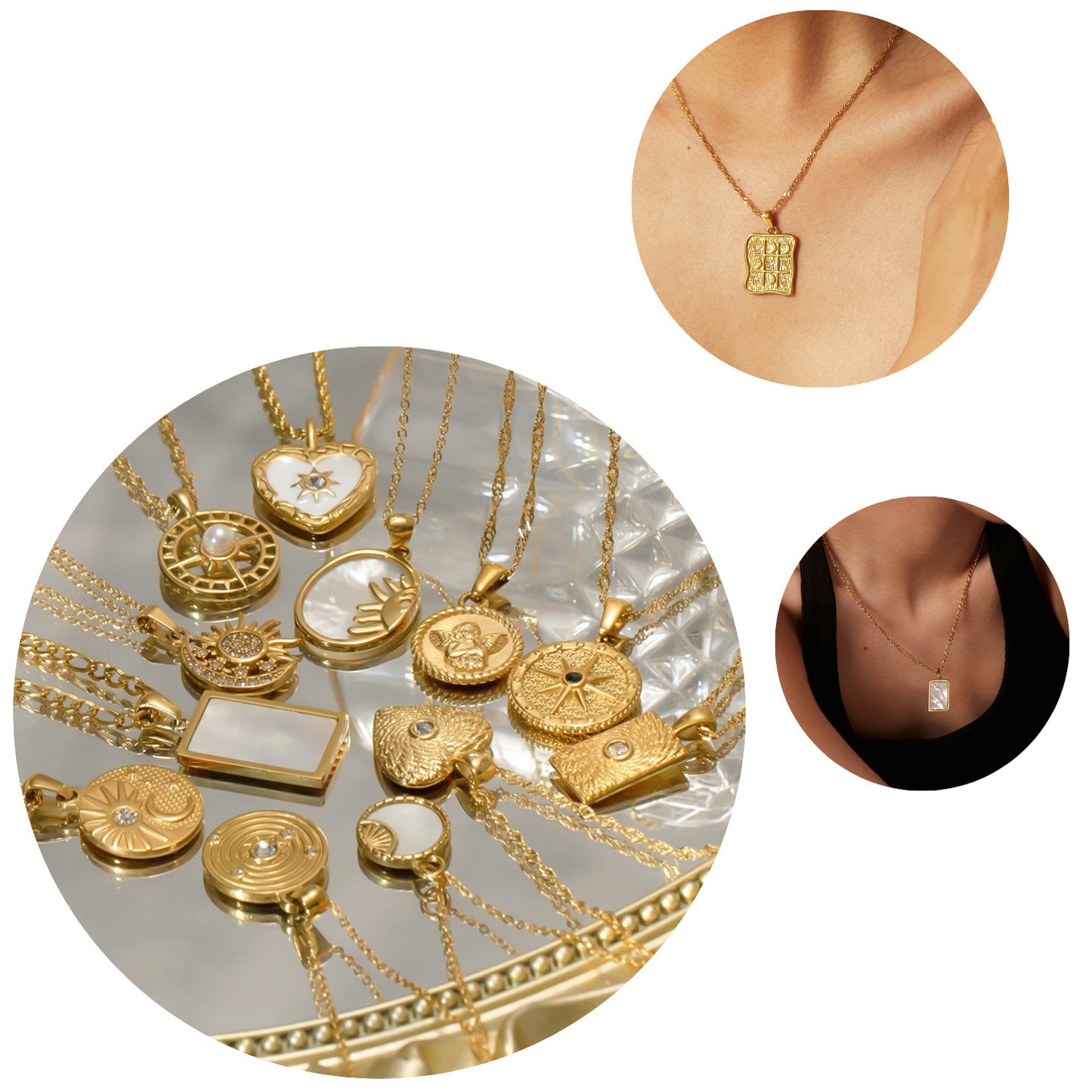 French Retro Stainless Steel Twist Chain High Sense Simple Daily Pendants