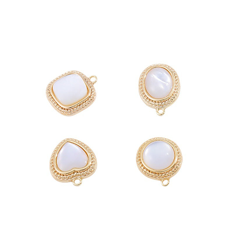 Hardware Pinctada Female French Retro White Pendants