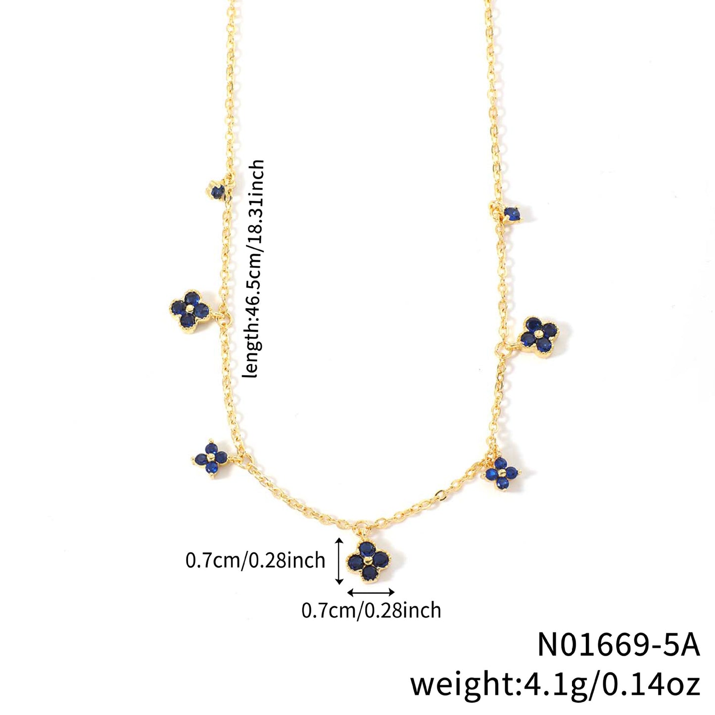Elegant Light Luxury Clover Four-leaf Flower-shaped Clavicle Chain Necklaces