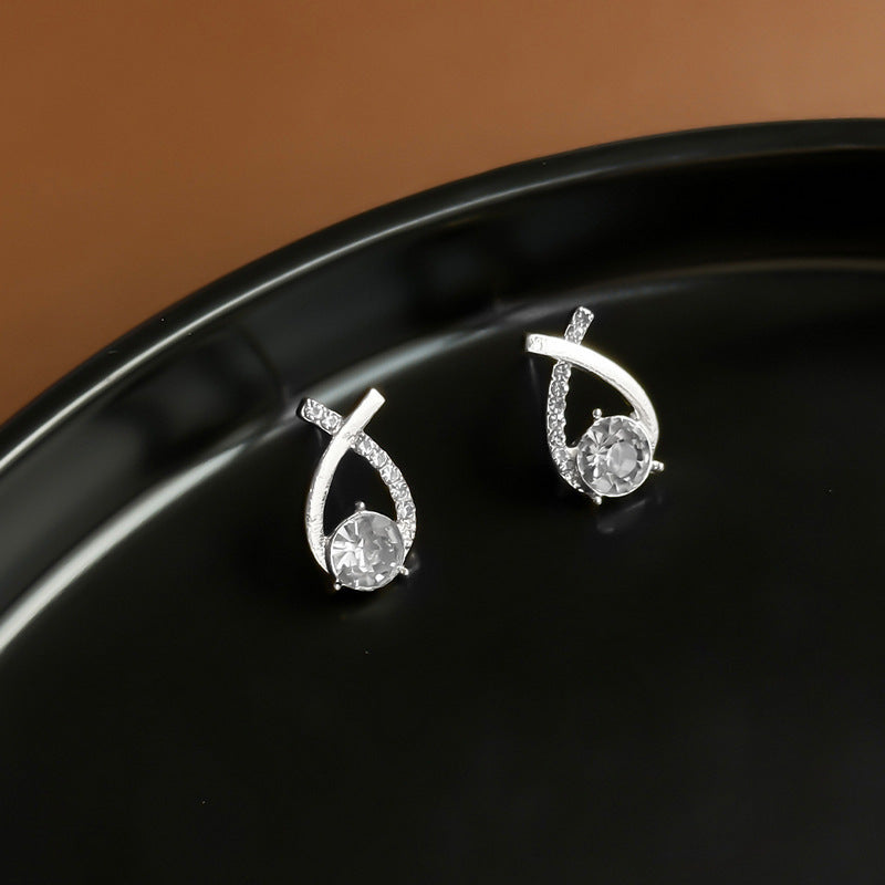 Diamond Cross Light Luxury Temperament Niche Earrings