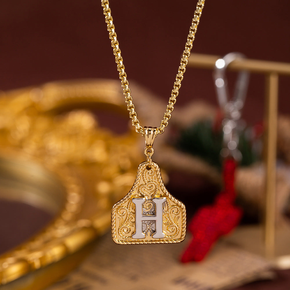 Women's Fashion English Letters Electroplated Copper For Design Personalized Clavicle Necklace