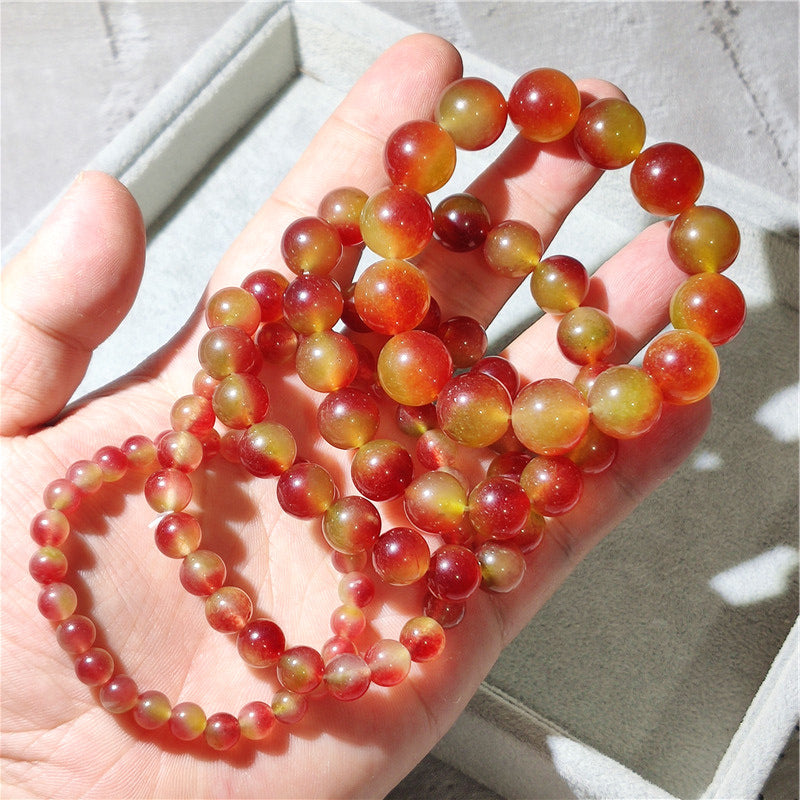 Women's Chalcedony Two-color Crystal Ethnic Style Couple Bracelet
