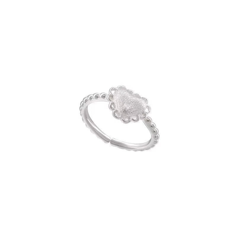 Love Heart-shaped Niche Personality High-grade Hollow Index Finger Temperament Wild Ring