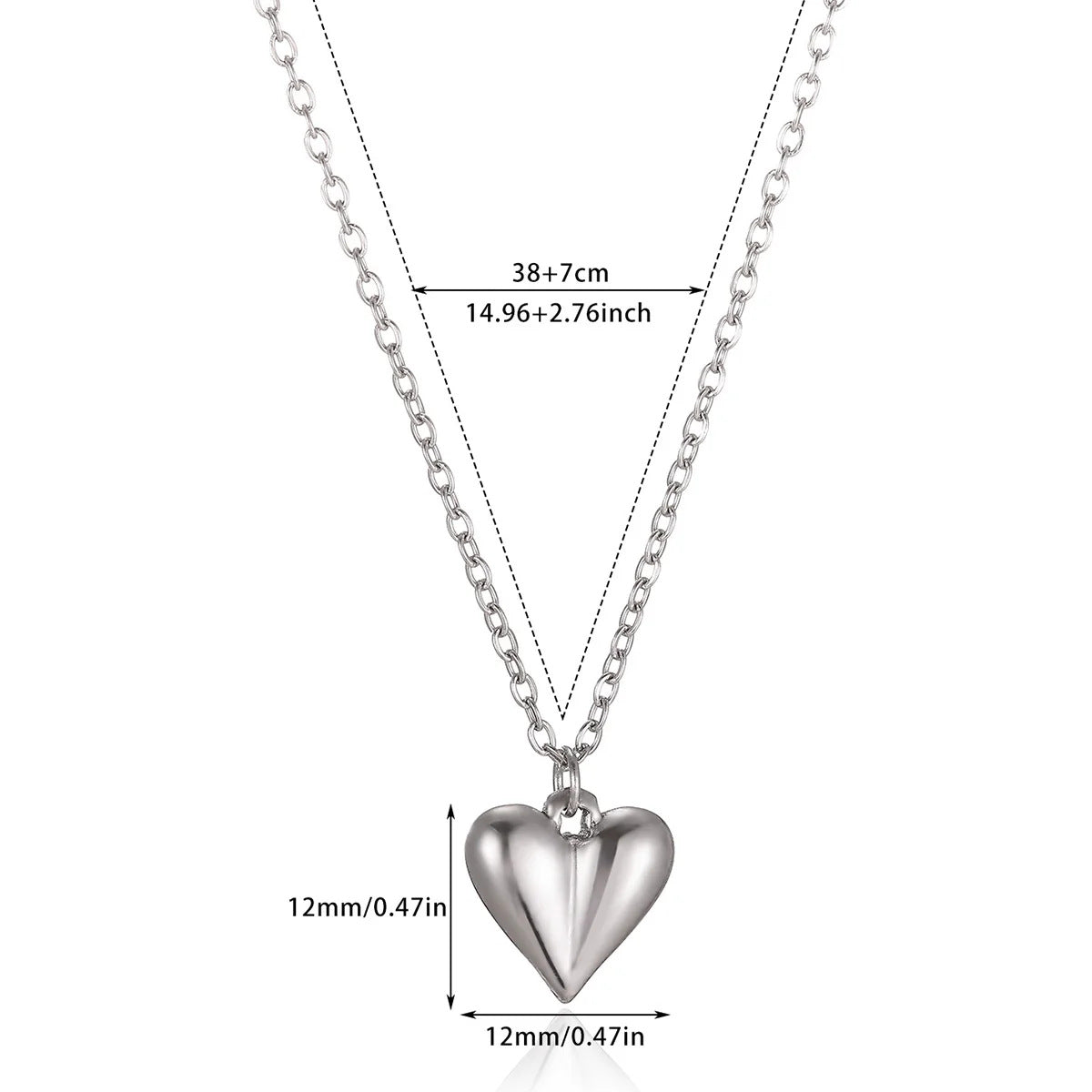 Simple Fashion Gold-plated Peach Heart Clavicle Chain Heart-shaped Necklace