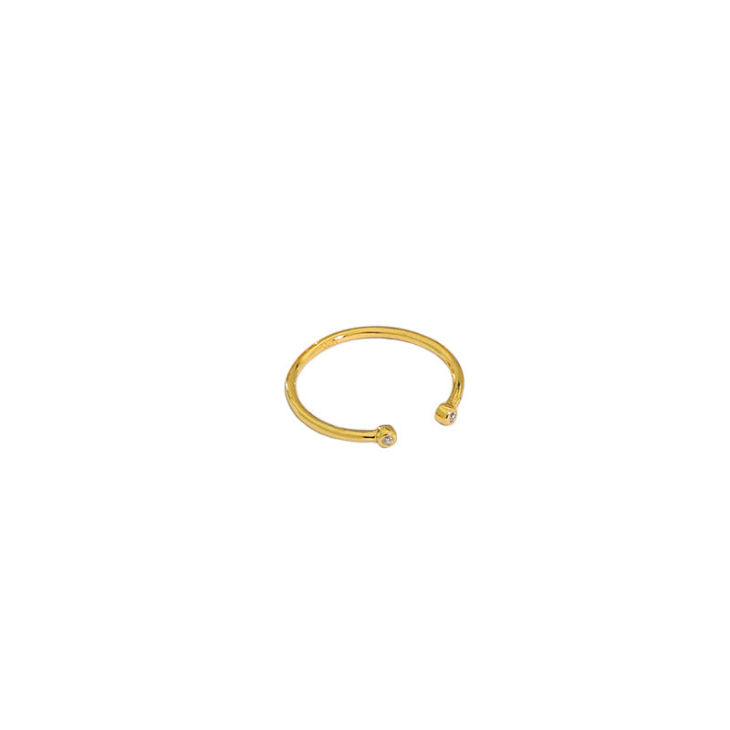 Style Niche Minimalist Micro Inlaid Zircon Rings